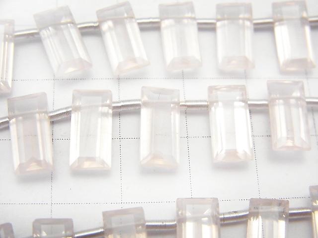 High Quality Rose Quartz AAA Rectangle Faceted 12x6x4mm half or 1strand (22pcs)