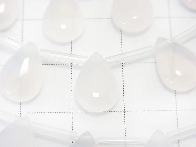 White Jade Pear shape (Smooth) 12x8mm half or 1strand (aprx.15inch / 38cm)
