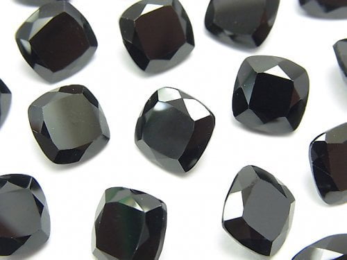[Video]High Quality Black Spinel AAA Loose stone Square Faceted 10x10mm 2pcs