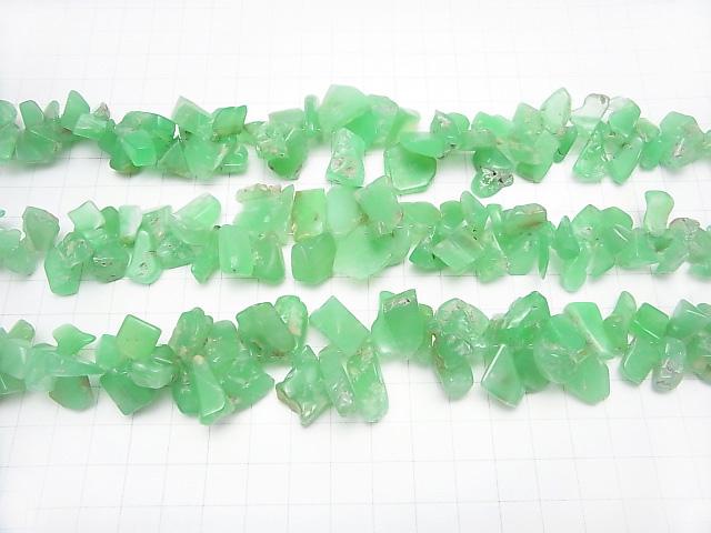 Chrysoprase AA + Rough Nugget Top Side Drilled Hole half or 1strand (aprx.8inch / 20cm)