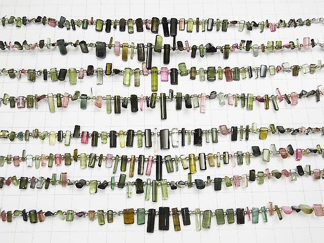 1strand $39.99! High Quality Multicolor Tourmaline AAA- Faceted Tube 1strand (aprx.8inch / 20cm)