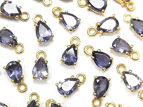 [Video] High Quality Iolite AAA Bezel Setting Pear shape Faceted 6x4mm 18KGP 2pcs $6.79!