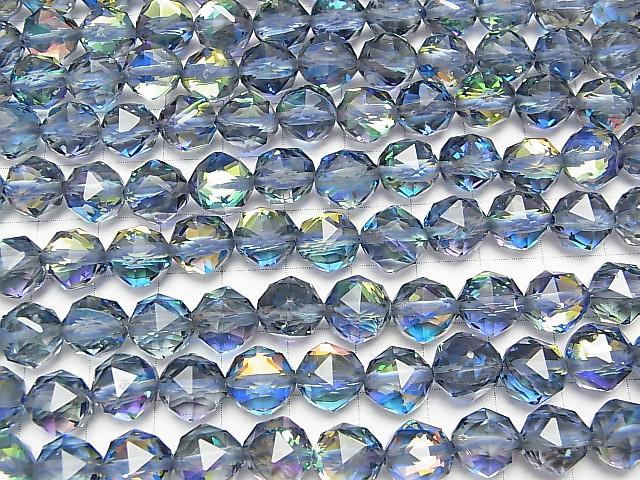 High Quality! 1strand $11.79! Blue Luna Flash Star Faceted Round 10mm 1strand beads (aprx.15inch / 37cm)