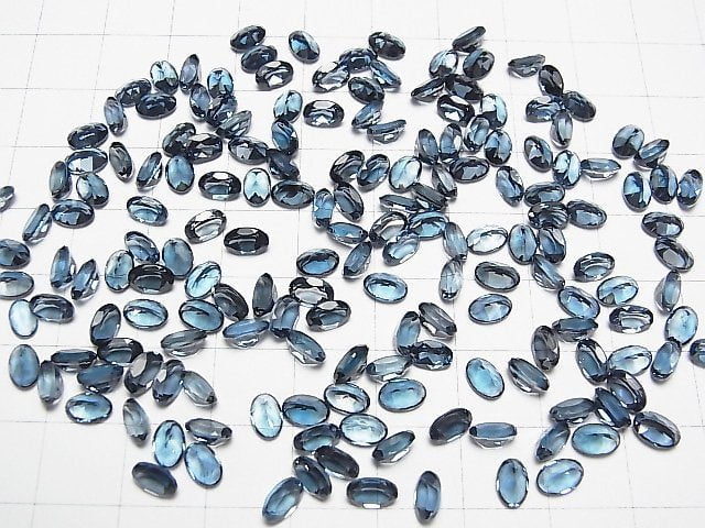 [Video] High Quality London Blue Topaz AAA Undrilled Oval Faceted 6x4mm 5pcs $15.99!
