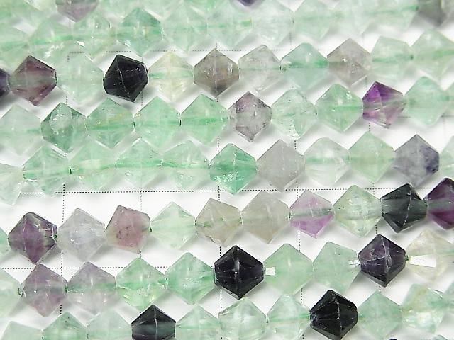 High Quality! 1strand $7.79! Multicolor Fluorite AA Faceted Button Roundel 6x6x5.5mm 1strand beads (aprx.15inch / 37cm)