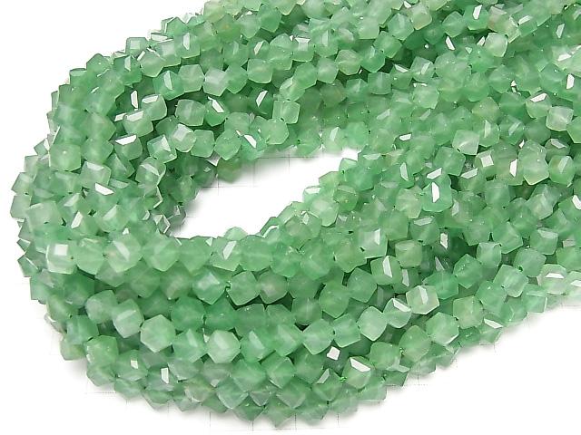 1strand $13.99! Green Aventurine Dice 7x8x8mm 1strand beads (aprx.13inch / 33cm)