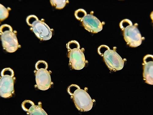 [Video]High Quality Ethiopia Opal AAA Bezel Setting Oval Faceted 5x3mm 18KGP 2pcs $8.79!