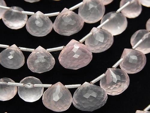 [Video] 1strand $39.99! High Quality Rose Quartz AAA Onion  Faceted Briolette  1strand beads (aprx.6inch/16cm)