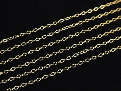 14KGF Flat Azuki Chain 1.5mm [40cm][45cm] Necklace 1pc