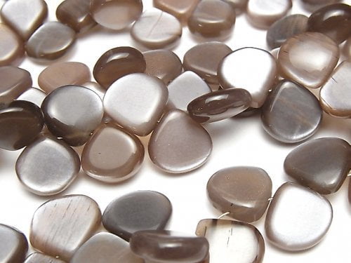 High Quality Chocolate Moonstone AAA- Chestnut (Smooth) half or 1strand beads (aprx.6inch / 14cm)
