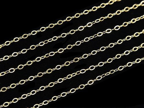 14KGF Flat Cable Chain 1.5mm No.2 10cm