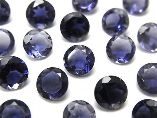 [Video] High Quality Iolite AAA Undrilled Round Faceted 7x7mm 2pcs