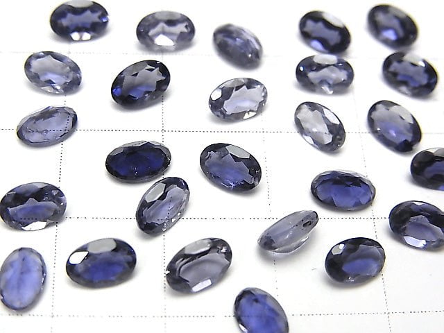 [Video]High Quality Iolite AAA Loose stone Oval Faceted 6x4mm 5pcs