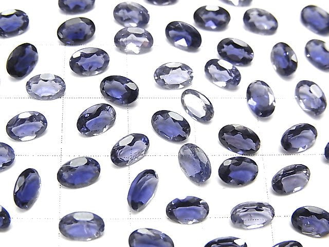 [Video]High Quality Iolite AAA Loose stone Oval Faceted 6x4mm 5pcs