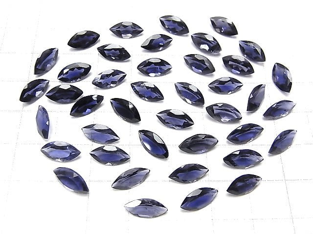[Video]High Quality Iolite AAA Loose stone Marquise Faceted 10x5mm 5pcs