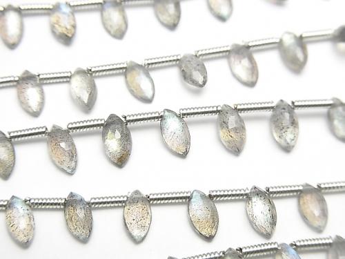 High Quality Labradorite AAA Marquise  Rose Cut 6x3mm 1strand beads (aprx.7inch/17cm)