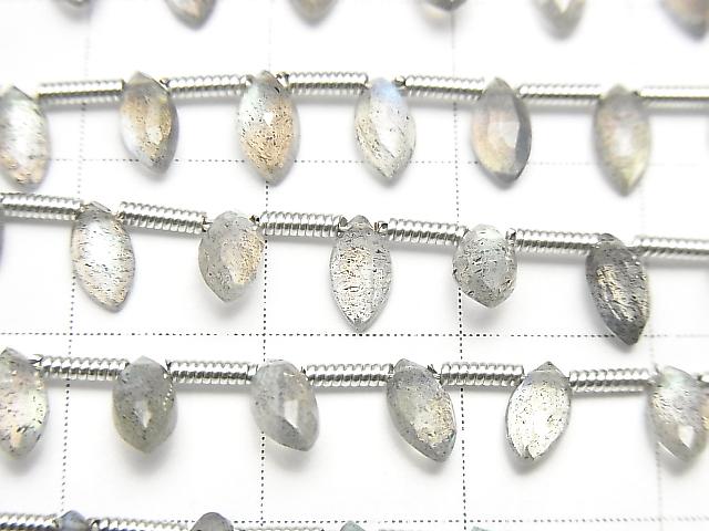 High Quality Labradorite AAA Marquise  Rose Cut 6x3mm 1strand beads (aprx.7inch/17cm)