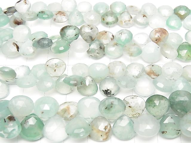 [Video] High Quality Aqua Plays Chestnut Faceted Briolette half or 1strand beads (aprx.7inch/18cm)