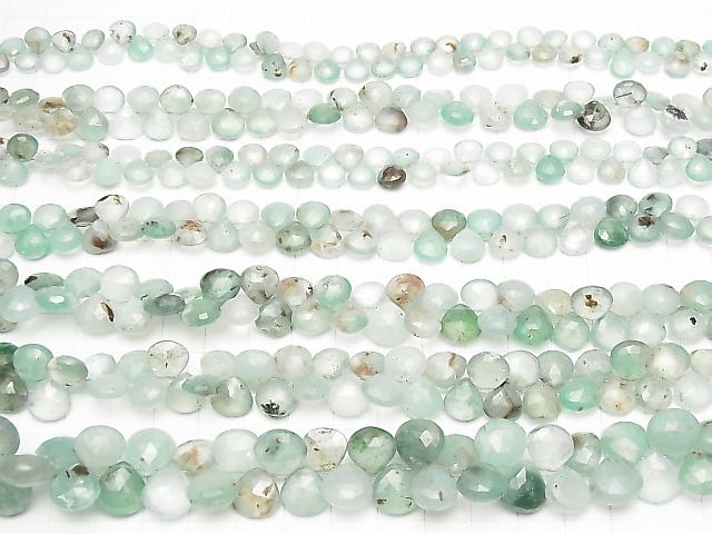 [Video] High Quality Aqua Plays Chestnut Faceted Briolette half or 1strand beads (aprx.7inch/18cm)