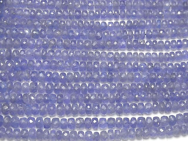 [Video] High Quality Tanzanite AAA Faceted Button Roundel half or 1strand beads (aprx.16inch / 40cm)