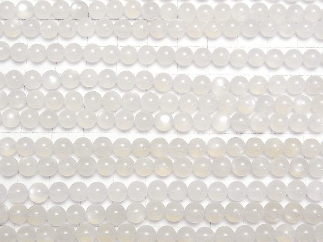 [Video] White Moonstone AAA- Round 6mm half or 1strand beads (aprx.15inch/38cm)