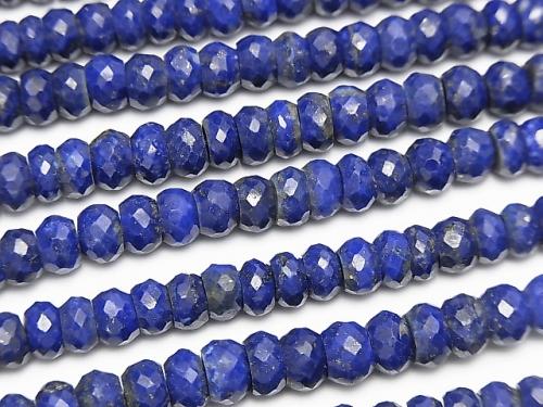 [Video] Lapislazuli AA++ Faceted Button Roundel  half or 1strand beads (aprx.15inch/38cm)