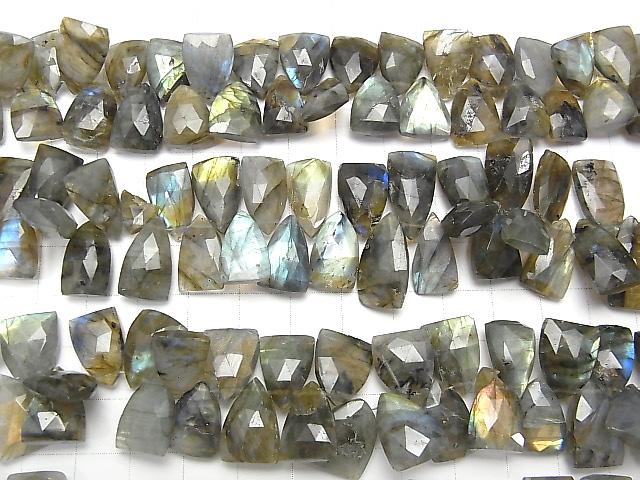 [Video] Labradorite AA++ Triangle Cut  1strand beads (aprx.7inch/18cm)
