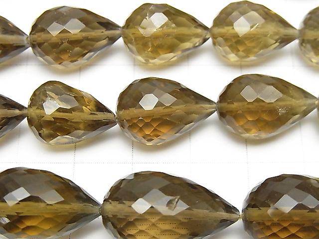1strand $19.99High Quality Beer Crystal Quartz AAA- Vertical Hole Faceted Drop  1strand beads (aprx.7inch/18cm)