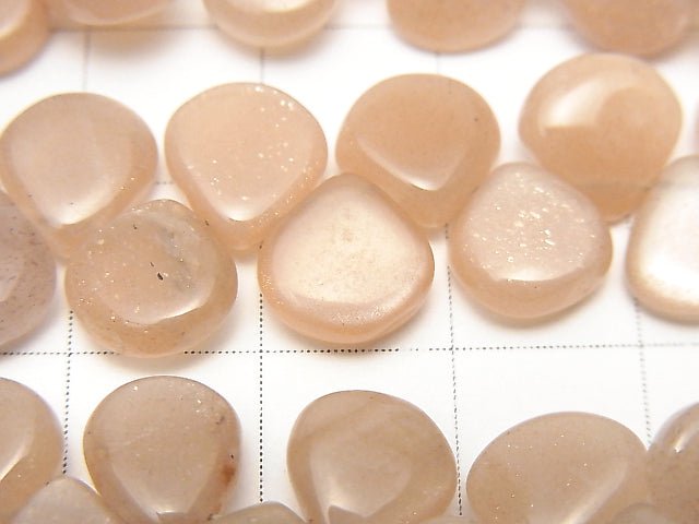 High Quality Peach Moonstone AAA- Chestnut (Smooth) half or 1strand beads (aprx.7inch / 18cm)