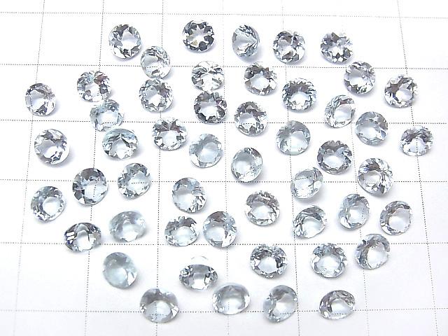 [Video] High Quality Aquamarine AAA Undrilled Round Faceted 5x5mm 2pcs $9.79!