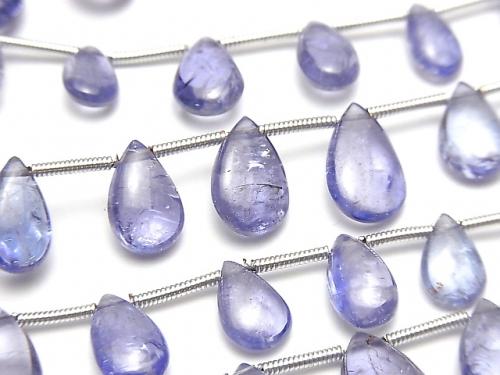 [Video] High Quality Tanzanite AAA Pear shape (Smooth)  1strand beads (aprx.6inch/16cm)