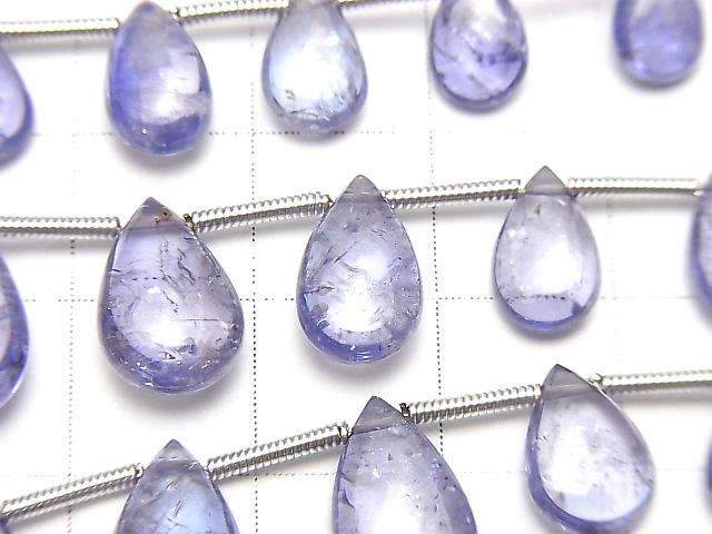 [Video] High Quality Tanzanite AAA Pear shape (Smooth)  1strand beads (aprx.6inch/16cm)