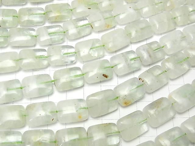 Green Fluorite Quartz Rectangle 16x12x6mm half or 1strand beads (aprx.15inch / 37cm)