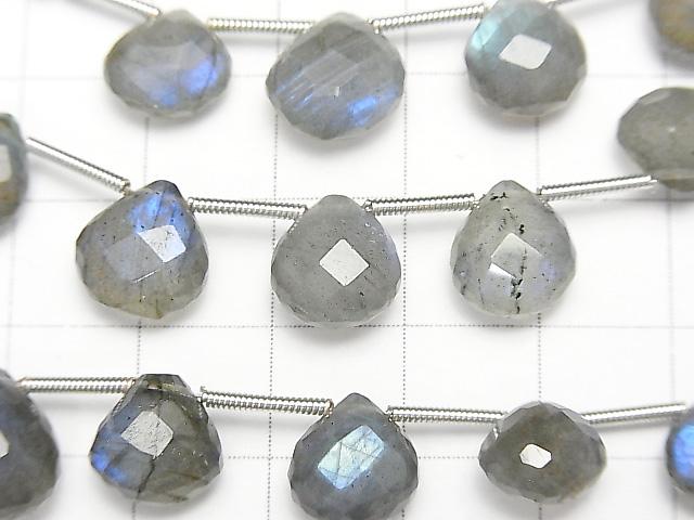 1strand $27.99! High Quality Blue Labradorite AAA- Chestnut Faceted Briolette 1strand beads (aprx.6inch / 15cm)