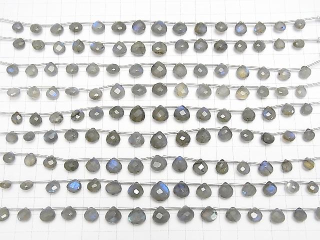1strand $27.99! High Quality Blue Labradorite AAA- Chestnut Faceted Briolette 1strand beads (aprx.6inch / 15cm)