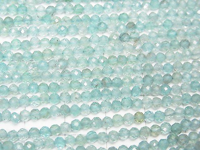 [Video] High Quality! Apatite AA++ Faceted Round 3mm  1strand beads (aprx.15inch/36cm)