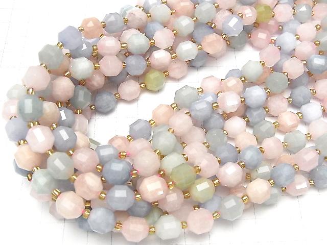 [Video] Beryl Mix (Multi Color Aquamarine) AA 36Faceted 10x9mm half or 1strand beads (aprx.15inch/36cm)