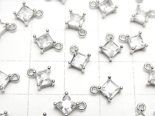 Metal Parts Diamond Charm Silver Color (with CZ) 2pcs $2.99!