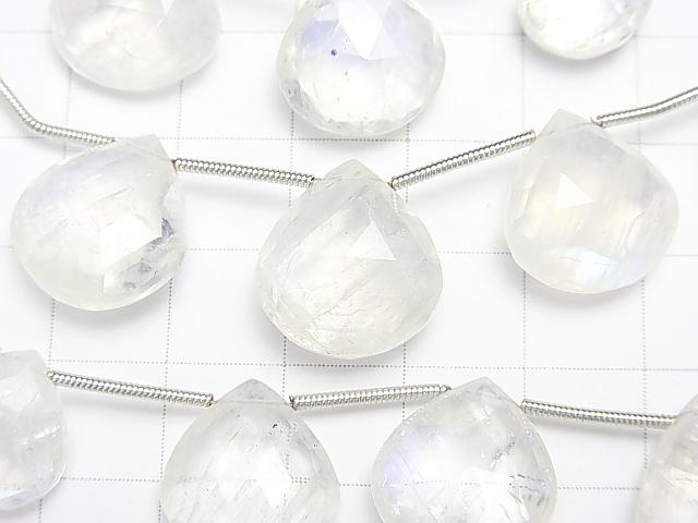 1strand $79.99! High Quality Rainbow Moonstone AAA- Chestnut Faceted Briolette 1strand (9pcs ).