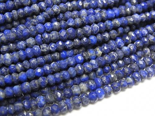 1strand $12.99! Lapislazuli AA+ Faceted Button Roundel  1strand beads (aprx.13inch/32cm)