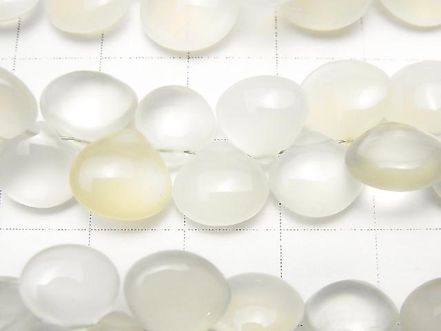 High Quality White Moonstone AAA- Chestnut (Smooth) half or 1strand beads (aprx.7inch/17cm)