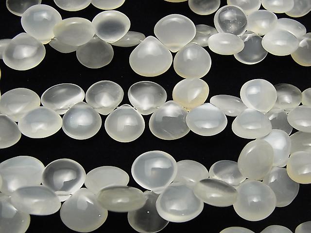 High Quality White Moonstone AAA- Chestnut (Smooth) half or 1strand beads (aprx.7inch/17cm)