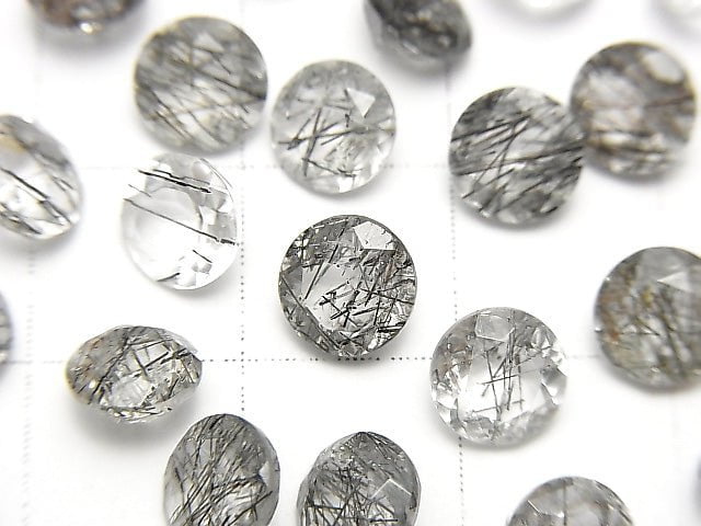 [Video]High Quality Tourmaline Quartz AAA- Loose stone Round Faceted 6x6mm 5pcs