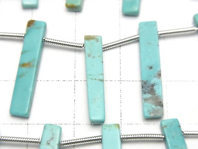 Kingman Turquoise AAA- Rectangle half or 1strand beads (aprx.6inch/16cm)