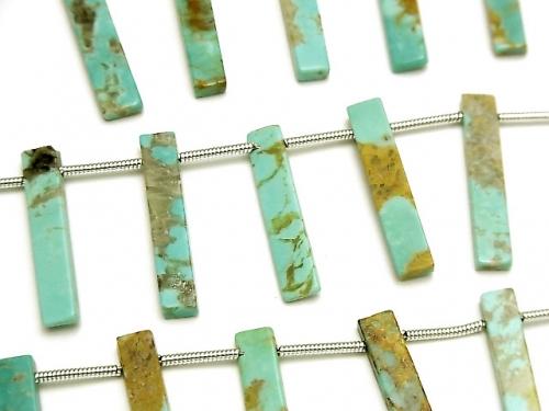 Kingman Turquoise AA+ Rectangle half or 1strand beads (aprx.6inch/16cm)
