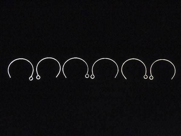 Silver925 Earwire 14x14mm [Pure Silver Finish][18KGP][Rhodium Plated ] 3pairs