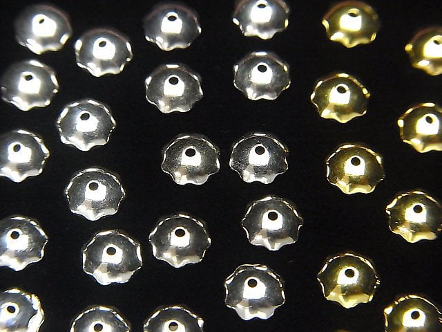 Silver925 Bead cap 5x5x1.5mm [Sterling Silver Finish] [Rhodium Plated] [18KGP] 10pcs