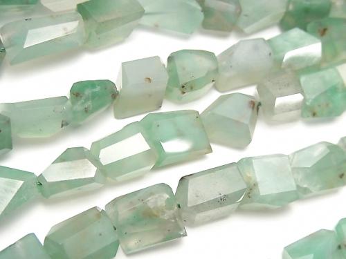 High Quality Aquaprase Faceted Nugget half or 1strand beads (aprx.15inch/38cm)