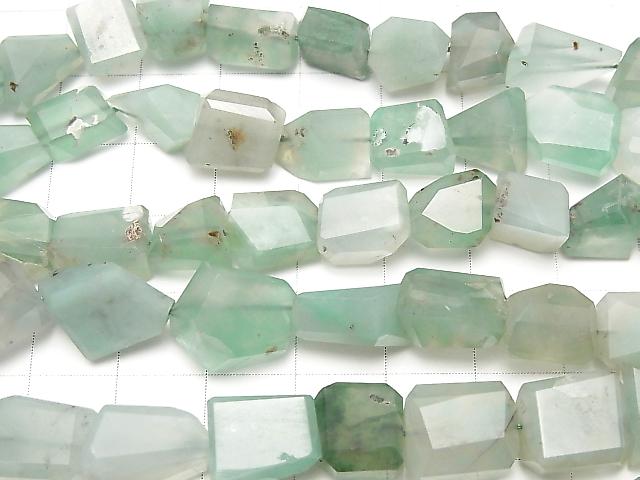 High Quality Aquaprase Faceted Nugget half or 1strand beads (aprx.15inch/38cm)