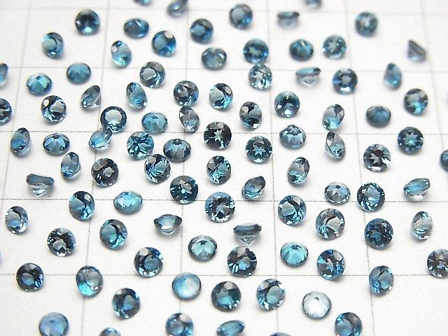 [Video] High Quality London Blue Topaz AAA Undrilled Round Faceted 3x3mm 10pcs